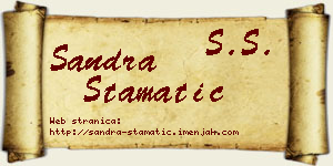 Sandra Stamatić vizit kartica